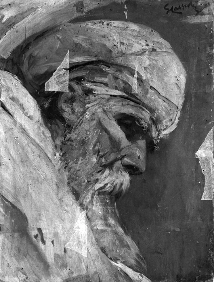 Busto di vecchio - Museo Amos Cassioli, Asciano, Siena